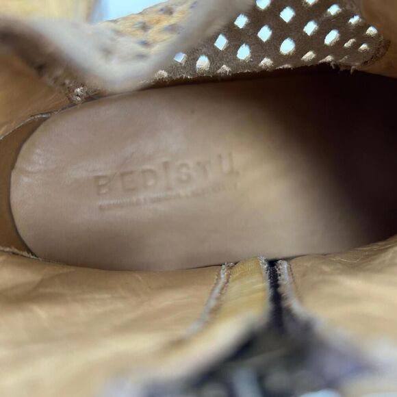 Bed Stu Countess Womens Tan Rustic Leather Bootie US 9.5 Side Zip Ankle Boots - Picture 13 of 13